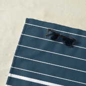 ネービ航海のーブルーオレンジストライプ ビーチタオル (インサイチュ)