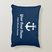 ネービ航海のーブルーカスタム船名ランバーピロー アクセントクッション (裏面(縦))