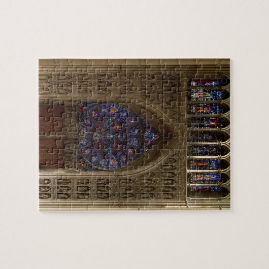 ネーブ、バラ窓のdesigから西に見ることを見て下さい ジグソーパズル (横)