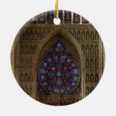 ネーブ、バラ窓のdesigから西に見ることを見て下さい セラミックオーナメント (裏面)
