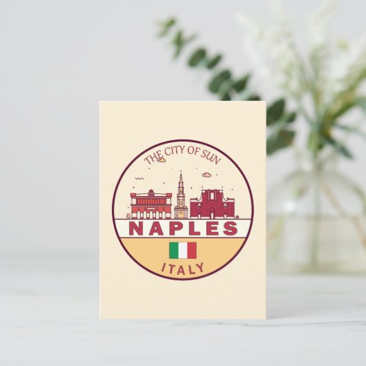 ネープルイタリアシティスカイラインエンブレム ポストカード (スタンド正面)