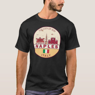 ネープルイタリアシティスカイラインエンブレム Tシャツ