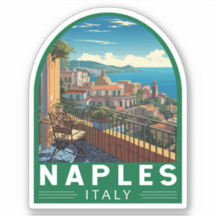 ネープルイタリアトラベルアートヴィンテージ シール