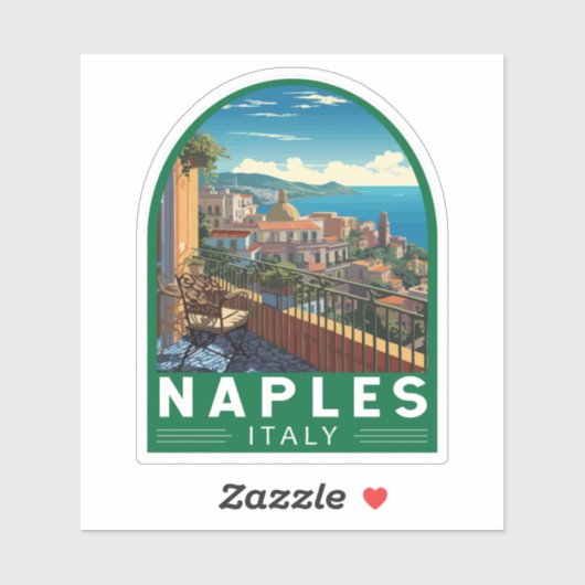 ネープルイタリアトラベルアートヴィンテージ シール (シート)