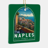 ネープルイタリアトラベルアートヴィンテージ セラミックオーナメント (右)