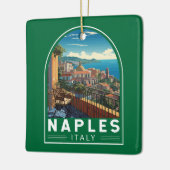 ネープルイタリアトラベルアートヴィンテージ セラミックオーナメント (左)