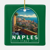 ネープルイタリアトラベルアートヴィンテージ セラミックオーナメント (裏面)