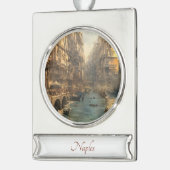ネープルウォーターカラー絵画ズアートオーナメント シルバープレートバナーオーナメント (左)