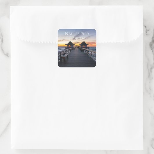 ネープルピアフロリダビーチ海 スクエアシール (バッグ)