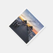 ネープルピアフロリダ海ビーチ スタンダードカクテルナプキン (角)