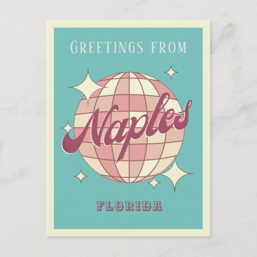ネープルフロリダディスコレトロヴィンテージはがき ポストカード (正面)