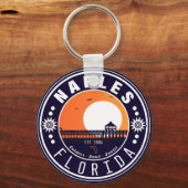 ネープルフロリダビーチレトロサンセットピア80s キーホルダー (正面)