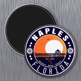 ネープルフロリダビーチレトロサンセットピア80s マグネット
