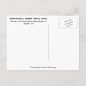 ネープルフロリダボタニカルガーデンスティーブンディアス引用文 ポストカード (裏面)