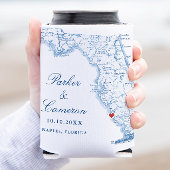 ネープルフロリダマップエレガントな結婚式の好意 缶クーラー