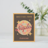 ネープルフロリダレトロヴィンテージパーティーはがき ポストカード (スタンド正面)