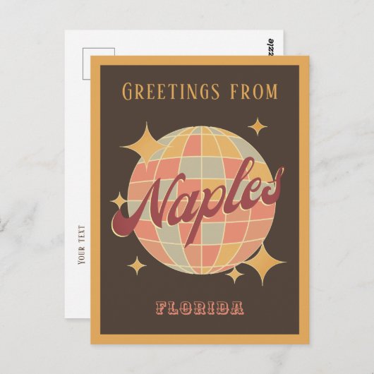 ネープルフロリダレトロヴィンテージパーティーはがき ポストカード (正面/裏面)