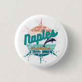 ネープルフロリダレトロヴィンテージ爆発サンセット 缶バッジ (正面)