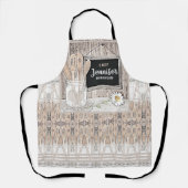 ネームおもしろいヴィンテージオールオーバープリントエプロンの追加 エプロン (正面)