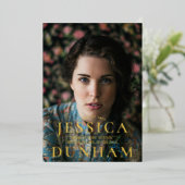 ネームはっきりしたセリフ卒業箔招待状 箔招待状 (立ち正面)