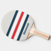 ネームをストリーピングするワービード 卓球ラケット (横)