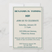 ネームエイジ文字ジャージー番号ホッケー誕生日 招待状 (裏面)