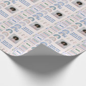 ネームエイジ気持ちボホレインボーピンクブルーグリーン ラッピングペーパー (角)