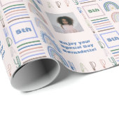 ネームエイジ気持ちボホレインボーピンクブルーグリーン ラッピングペーパー (ロールコーナー)