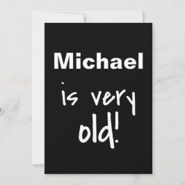 ネームエヴリーオールドターニング40ブラック誕生日招待状 招待状