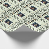 ネームエージ気持ちレトロレインボーブラウンブラックセージ ラッピングペーパー (角)