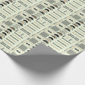 ネームエージ気持ちレトロレインボーブラウンブラックセージ ラッピングペーパー (角)