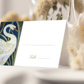 ネームカードスワン結婚ズテーブルヴィンテージアールヌーボー