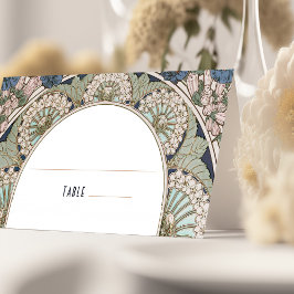 ネームカードネイビー結婚ブルーのテーブルヴィンテージ プレイスカード