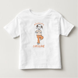 ネームガールズナマステヨガ トドラーTシャツ