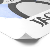 ネームクリスチャンキュートウッドランドベビーラクーン引用文 ポスター (角)