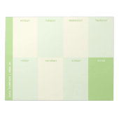 ネームグリーンスクールウィークリープランナー ノートパッド (正面)