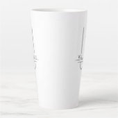 ネームグレーモノグラムラテMug カフェラテマグ (正面)