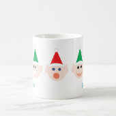 ネームサンタの小人小妖精や小人ヘッズ顔クリスマス コーヒーマグカップ (中央)