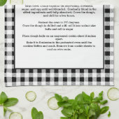 ネームサーレシピ白黒バッファロープレイド キッチンタオル (折り畳み)