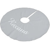 ネームシパーソナライズされたルバークリスマスホリデークリスマス ブラッシュドポリエステルツリースカート (アングル)