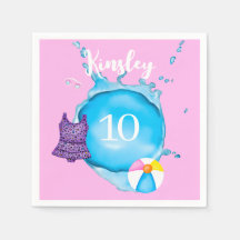 ネームスプラッシュ&エイジレオパド水着ペーパーナプキン