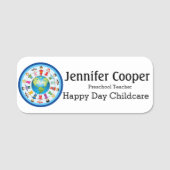 ネームタグキッズデイサービスロゴカスタム文字バッジ 名札 (正面)