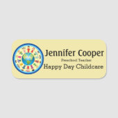 ネームタグキッズデイサービスロゴカスタム文字バッジ 名札 (正面)