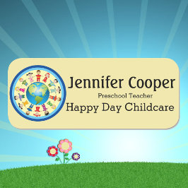 ネームタグキッズデイサービスロゴカスタム文字バッジ 名札