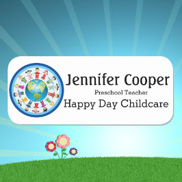 ネームタグキッズデイサービスロゴカスタム文字バッジ 名札