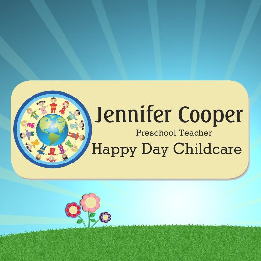 ネームタグキッズデイサービスロゴカスタム文字バッジ 名札