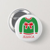 ネームタグブリークリスマスセーターパーティー 缶バッジ (正面&裏面)