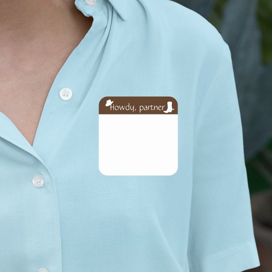 ネームタグ ステッカー バッジ 面白いパーティー ハウディ パートナー