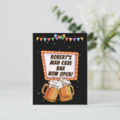 ネームチェンジ テキスト 男の隠れ家 バー ビール ポストカード (スタンド正面)