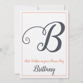 ネームデイサンズデイレターBモノグラム 招待状